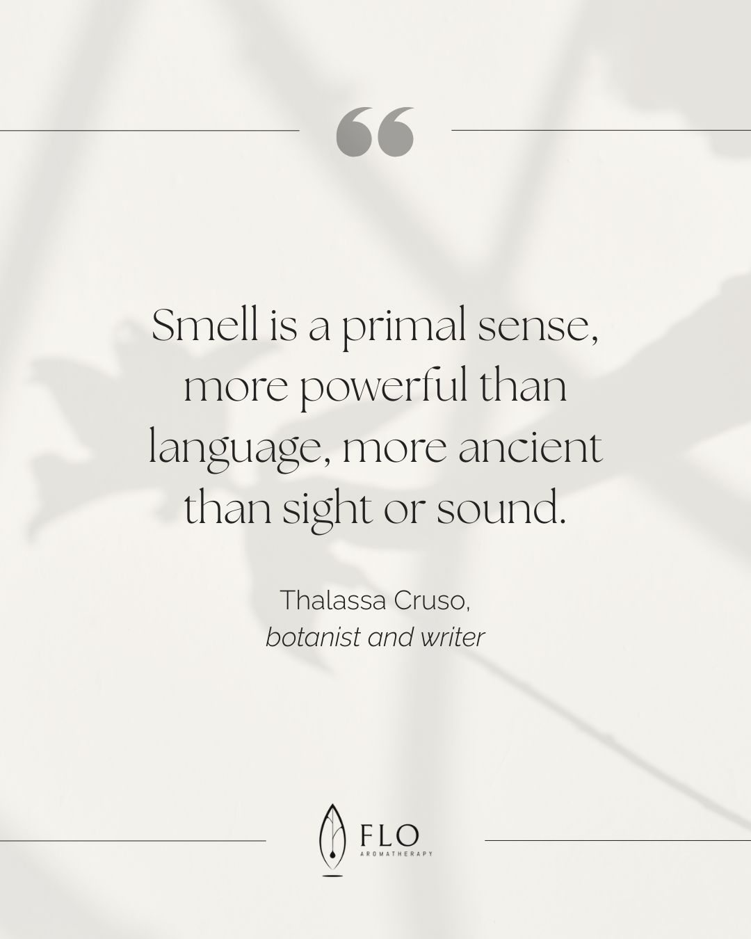 Scent as primal sense quote